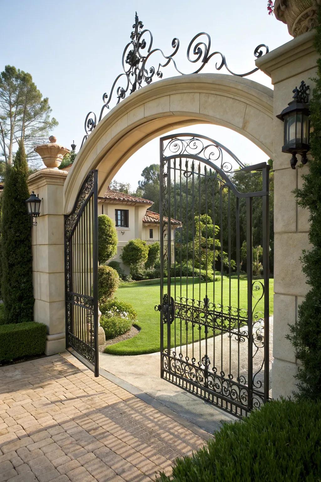 Timeless and elegant arched gate design