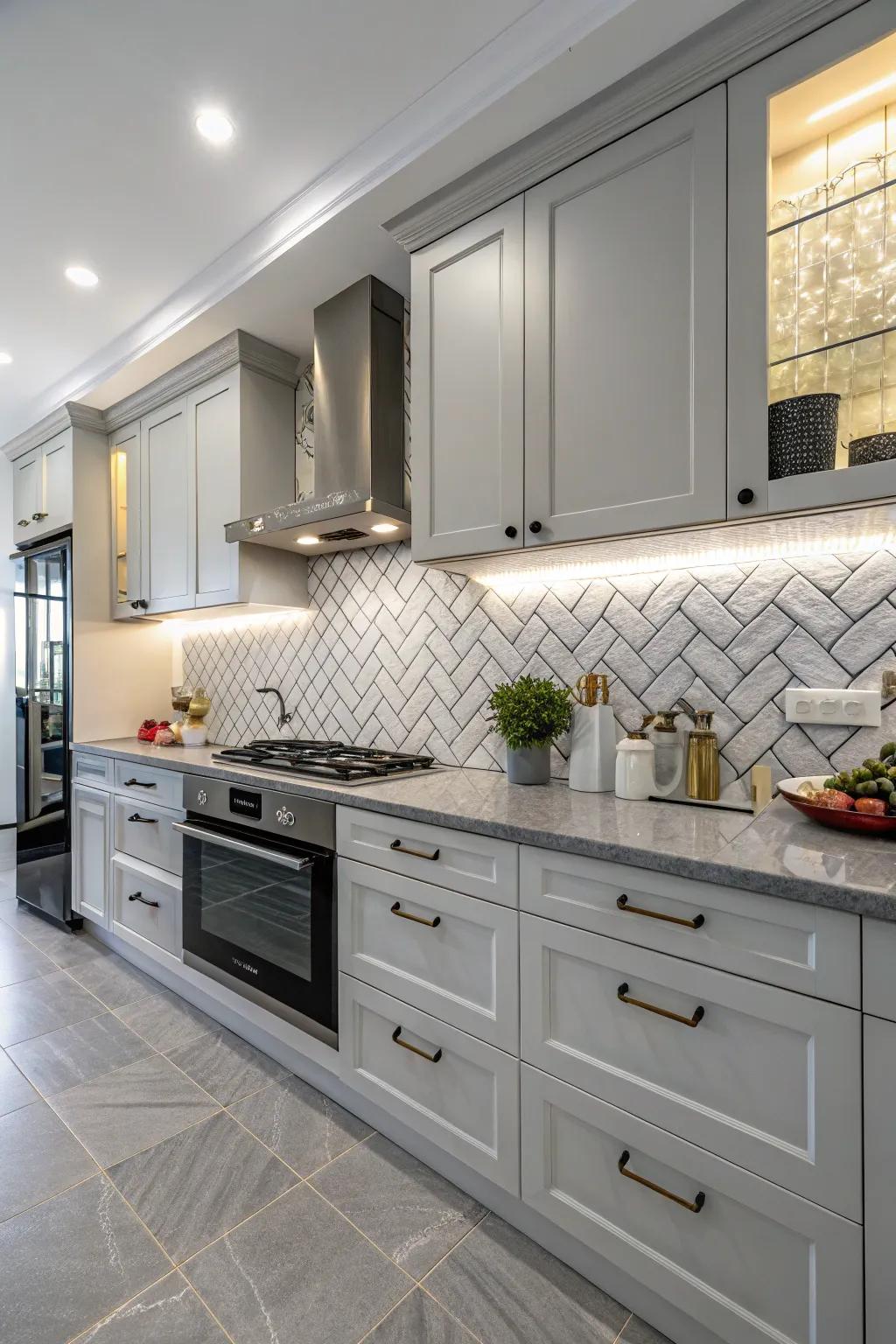 Mixing finishes adds depth and interest.