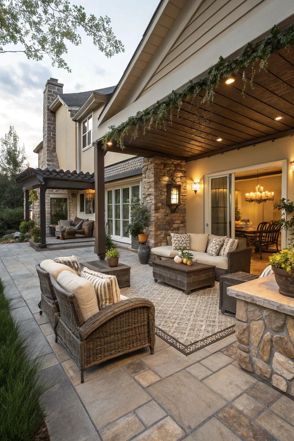 Fluid indoor-outdoor spaces amplify living areas.