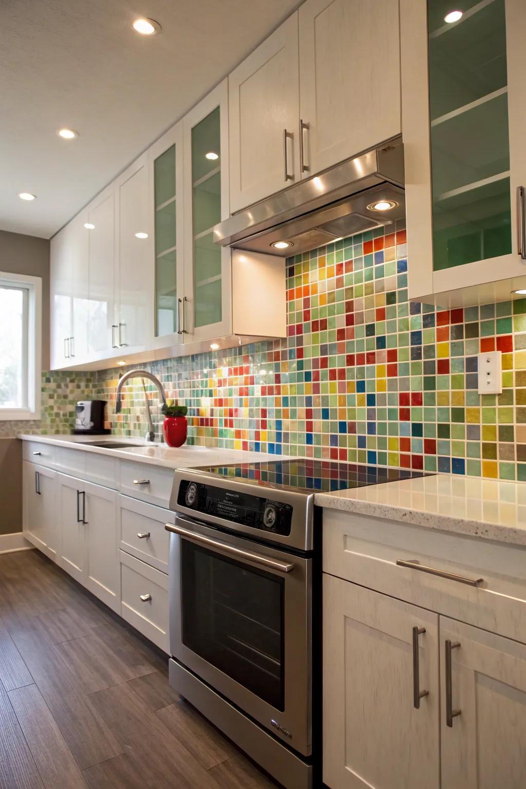 Eco-friendly mosaics marry style with sustainability.