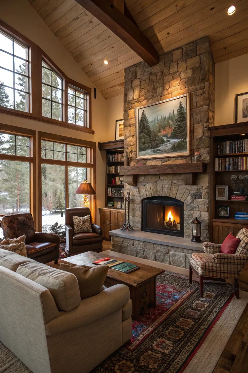 Focal points anchor open spaces