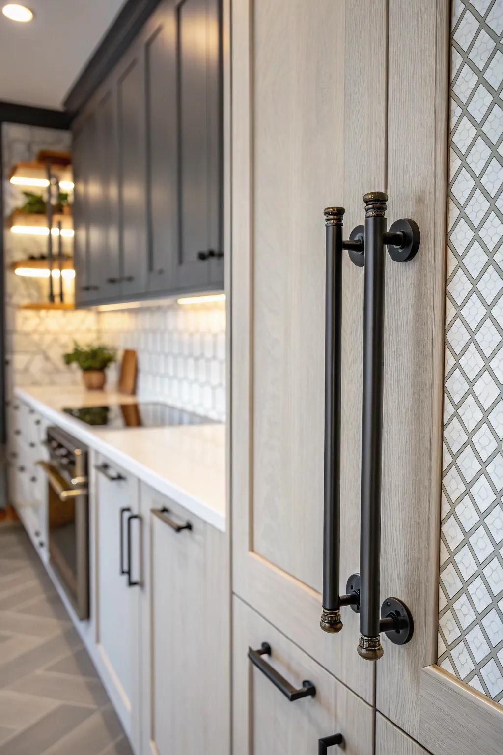 Unique ironmongery has the power to reinvent the appearance of your pantry door.