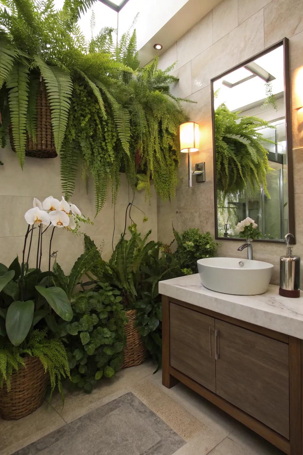 Transform your bathroom into a tropical getaway.