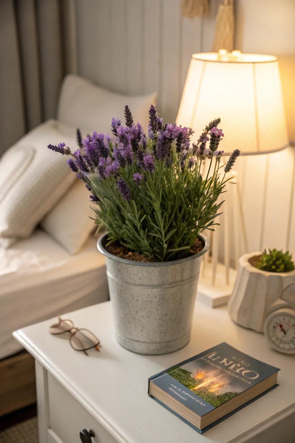 Peace infused courtesy lavender positioned indoors generates an environment ideally suited toward soothing atmospheres.