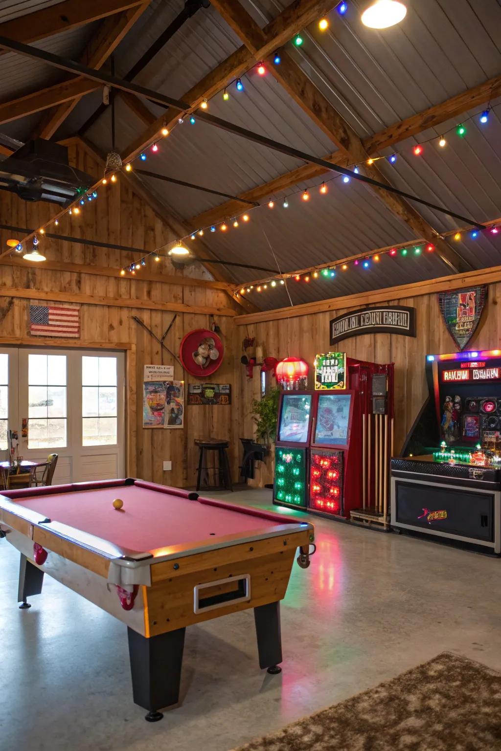Transform the pole barn into a vibrant recreation space.
