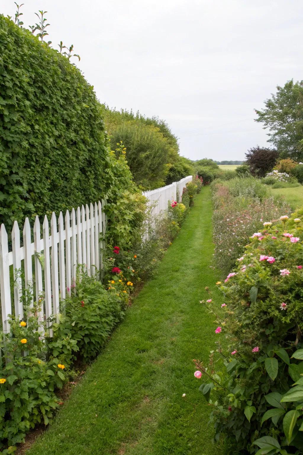 Shared landscaping can enhance privacy and neighborly relations.