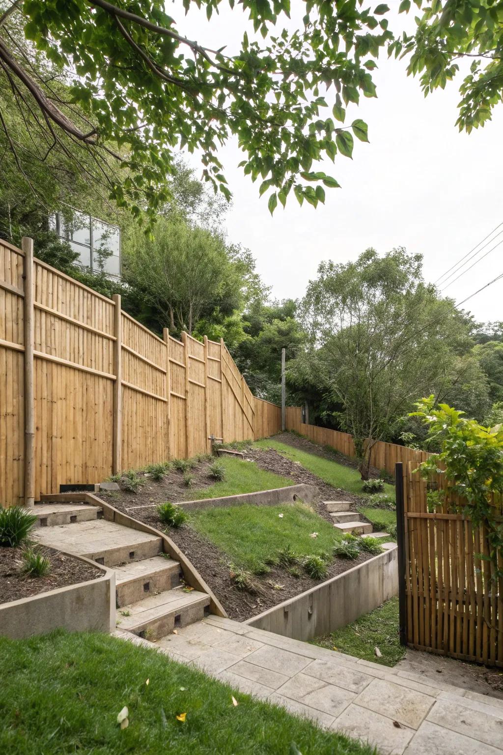 Privacy screens offer seclusion and elegance.