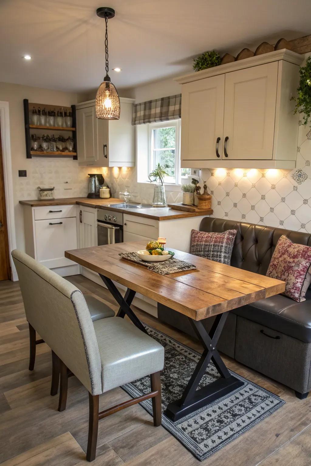 An extendable table that adapts to your needs.