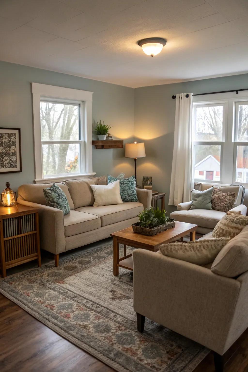 Unrestricted configurations enhance the perception of spaciousness.