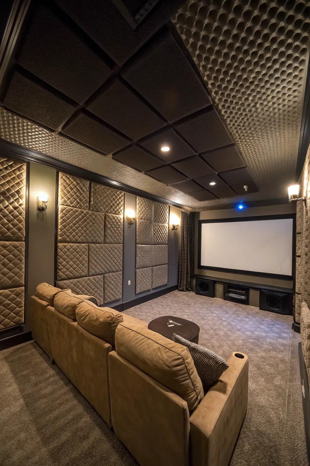 Enhance audio with sleek soundproof panels.