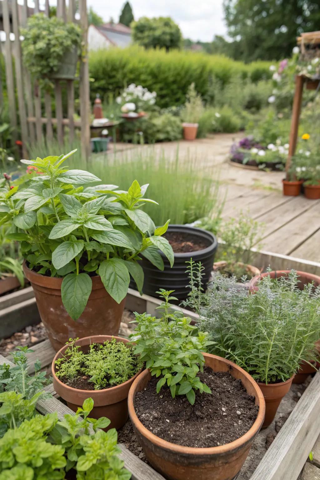 Involve your guests with a hands-on herb planting activity.