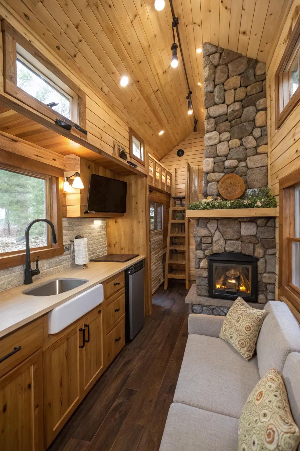 Nature-inspired designs bring tranquility to tiny homes.