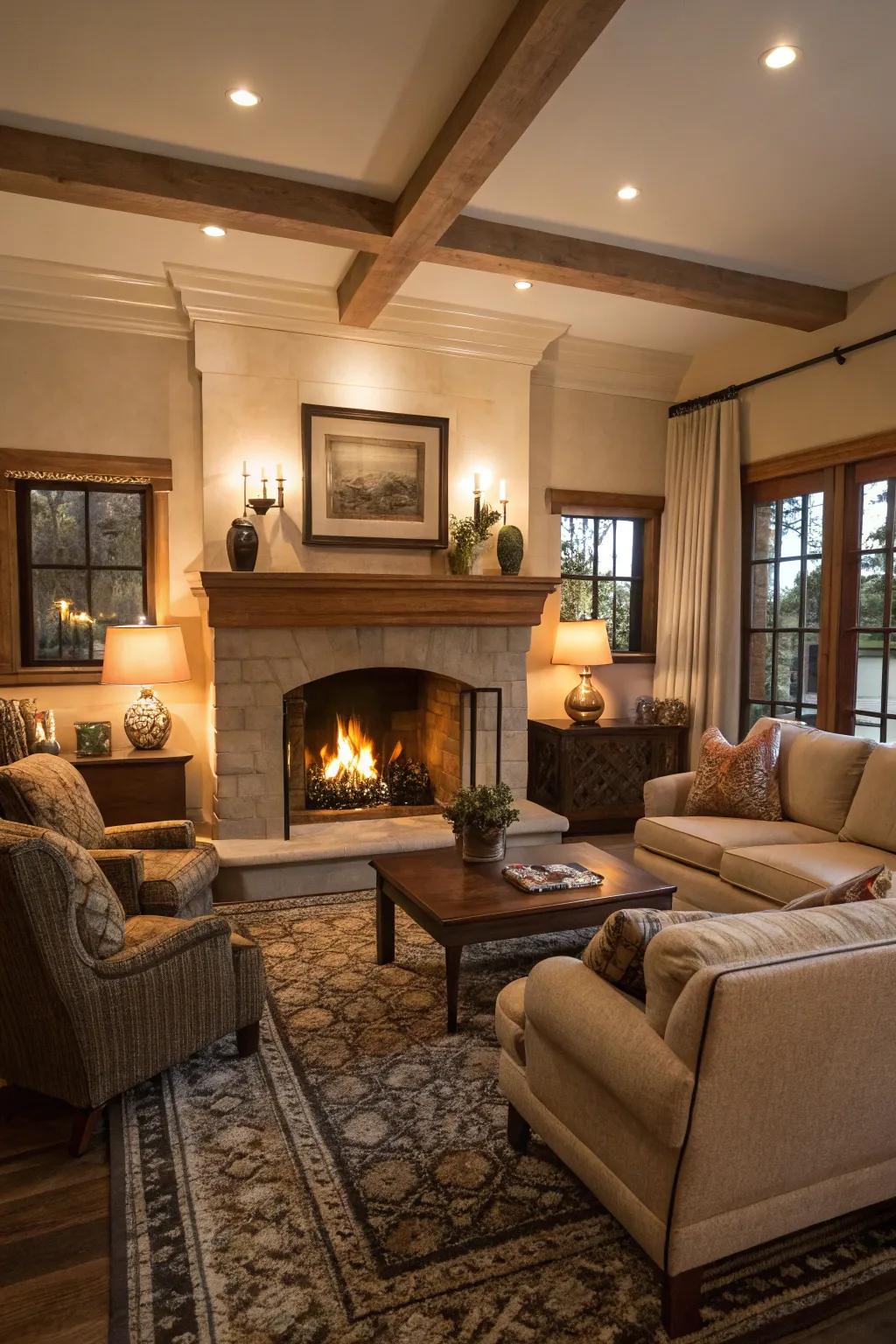 A fireplace that draws everyone together.