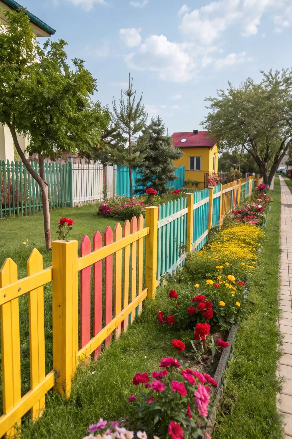 A splash of hue can transform your fence into an eye-catching feature.