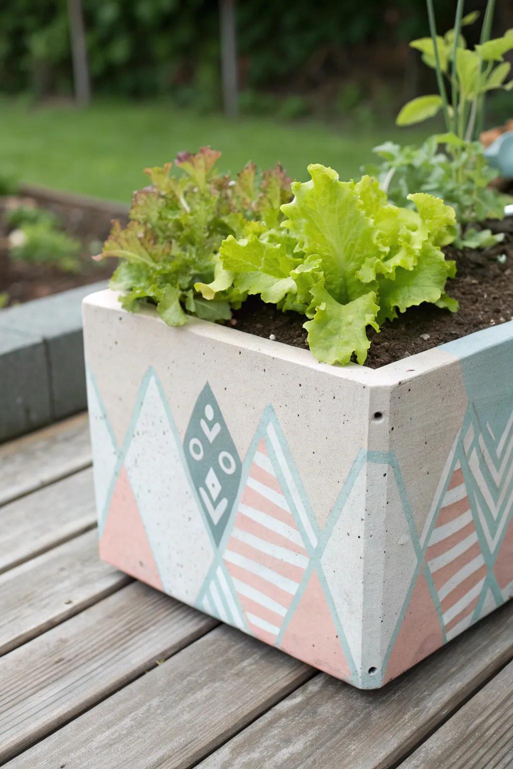 Transform your garden with colorful concrete planters that blend strength and style effortlessly.