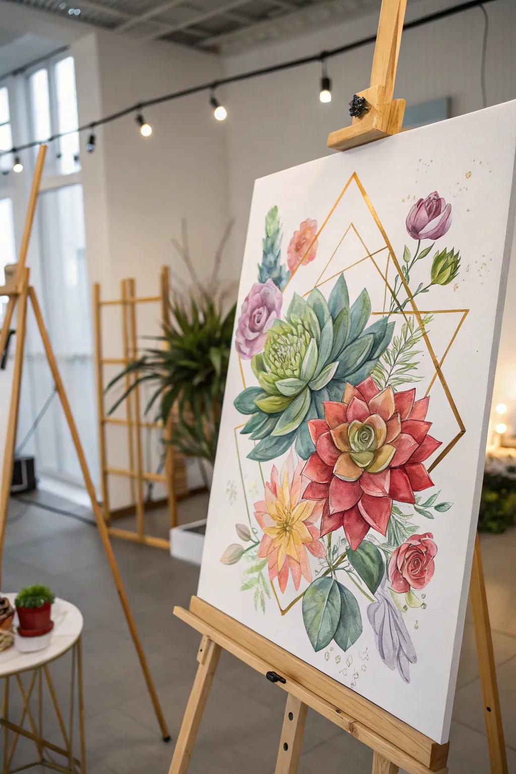 Modern succulent blooms adding an unexpected twist to home decor.