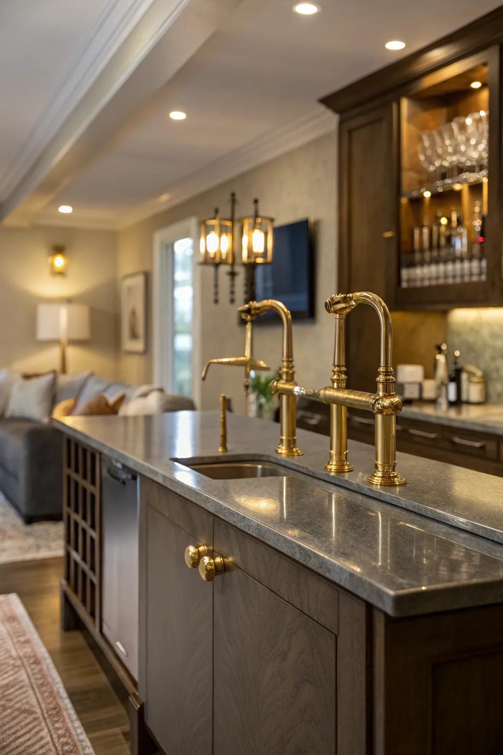 Add glamour with metallic accents.