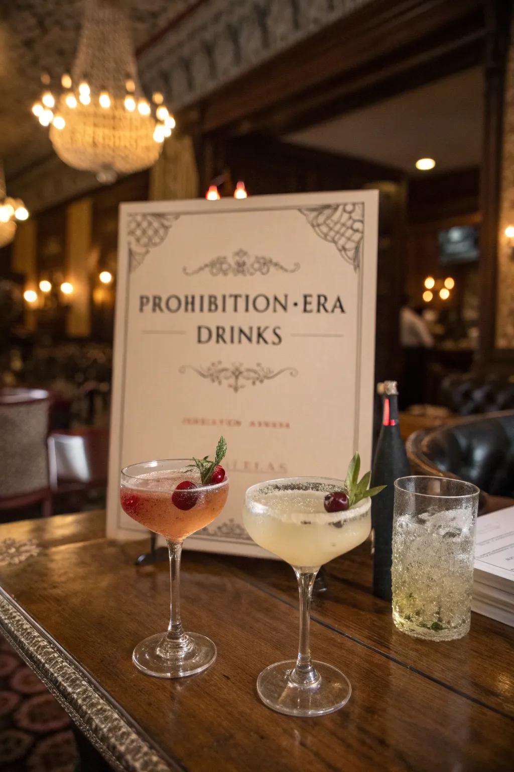 A signature drink selection introduces credibility and entertainment.