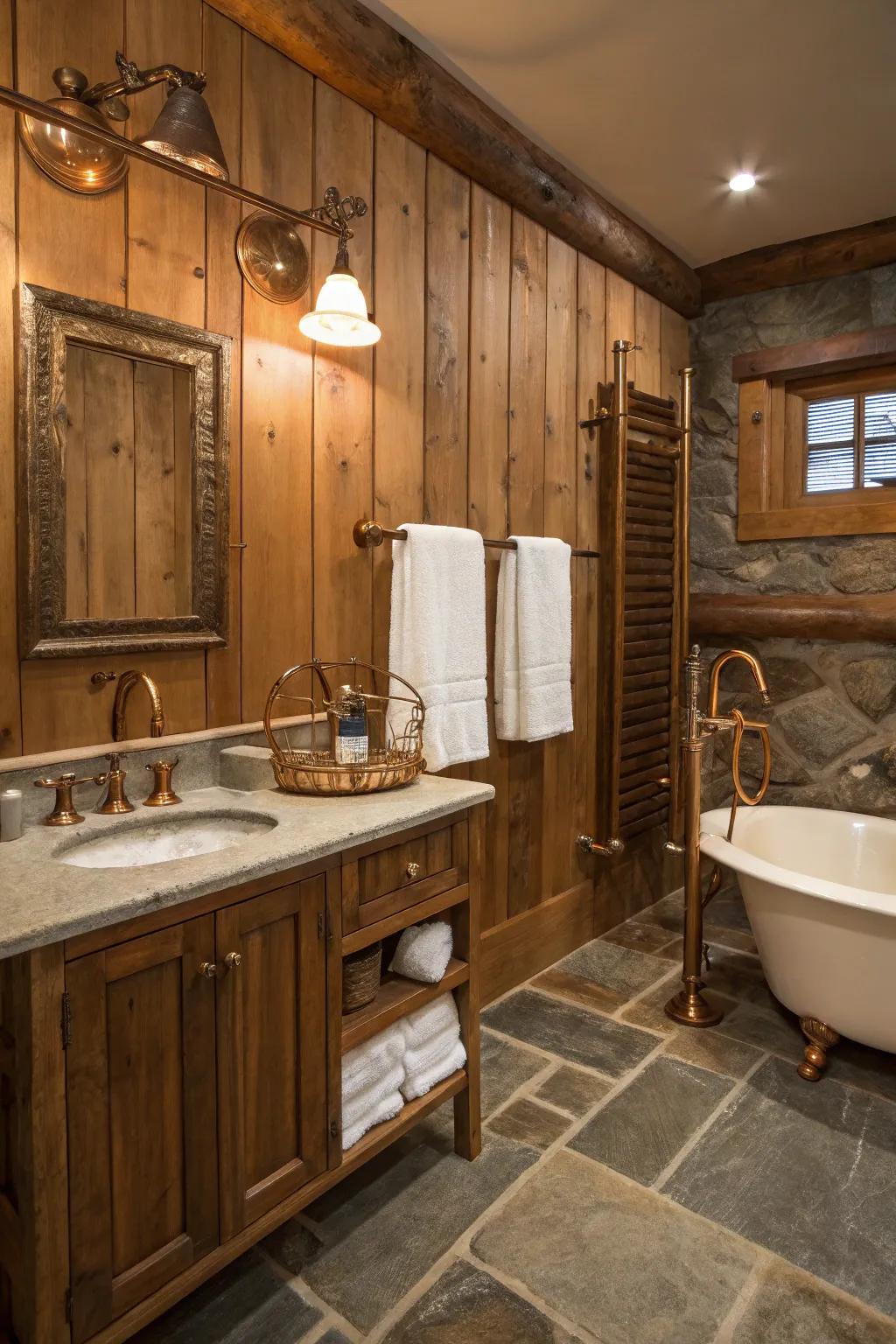 Introduce nostalgia with classic copper fittings.