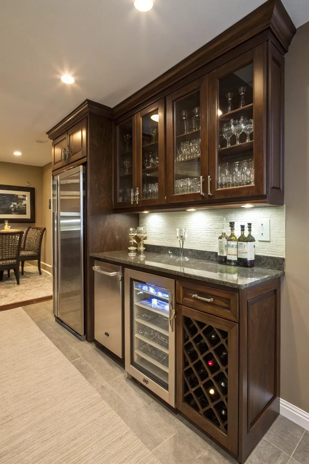 Compact refrigeration keeps your drinks perfectly chilled.