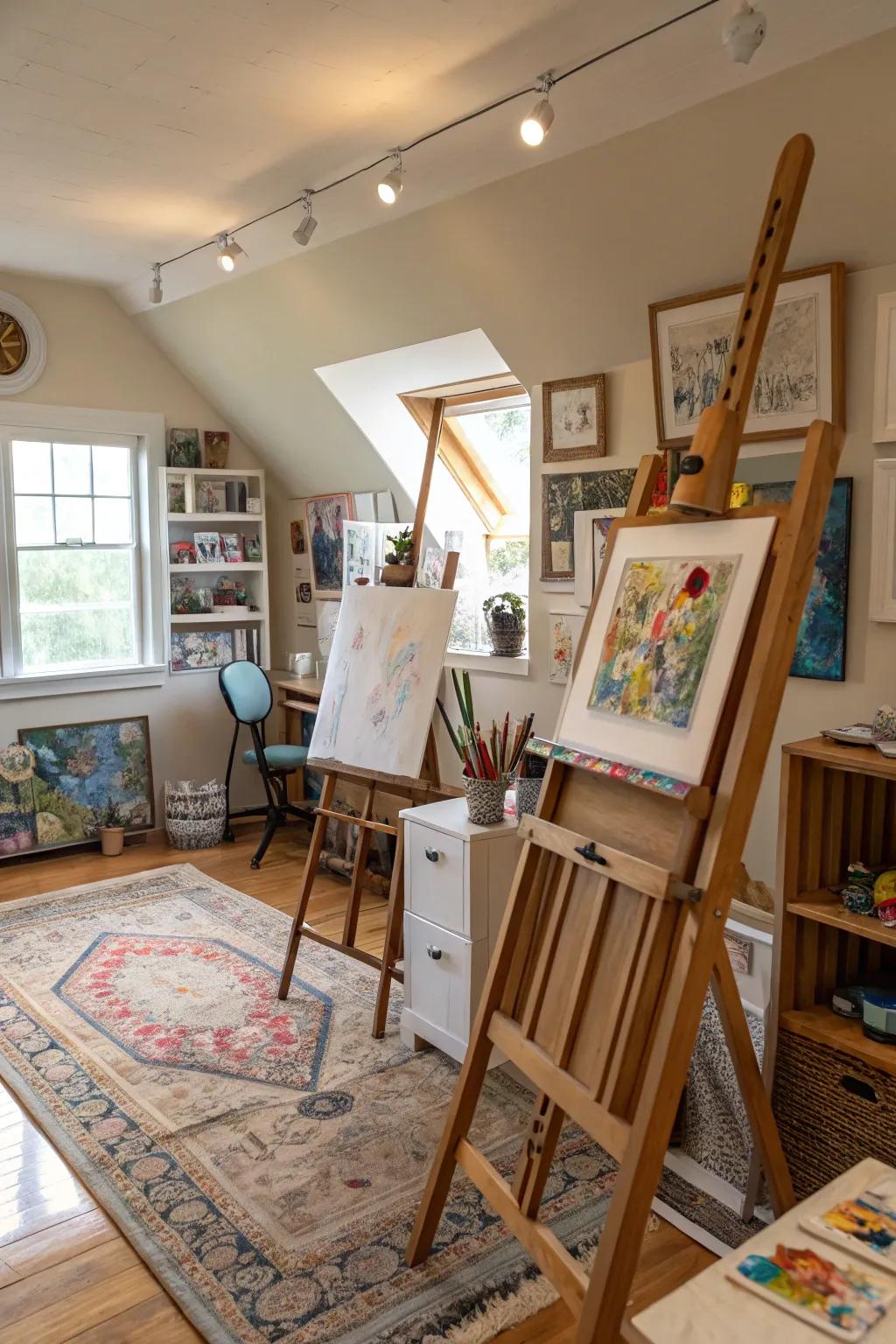 An inspiring art studio can be the perfect space for creative exploration.
