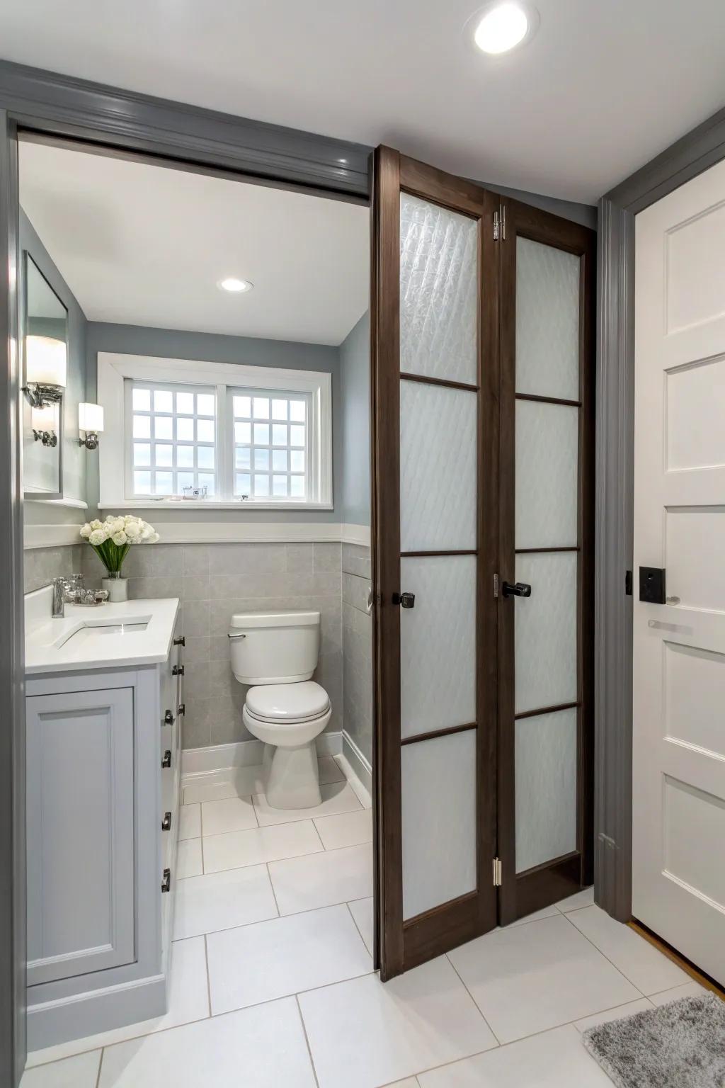 Folding panels offer area-efficient functionality in limited spaces.