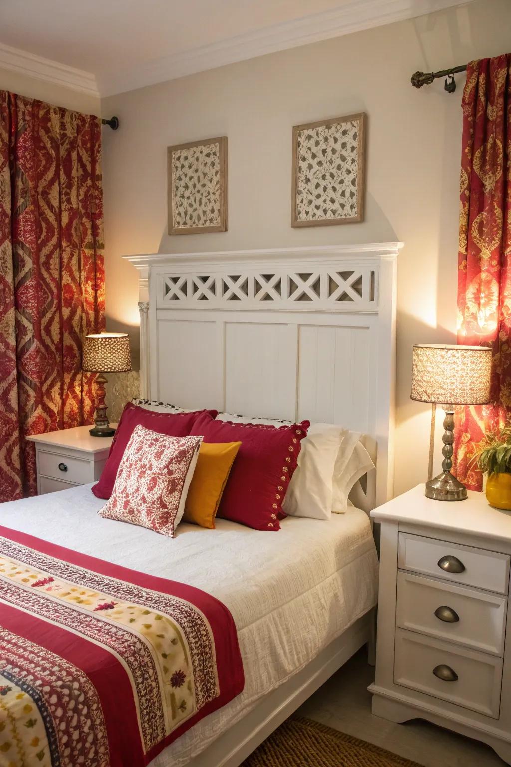 Vivid colors bring a vibrant energy to the room.