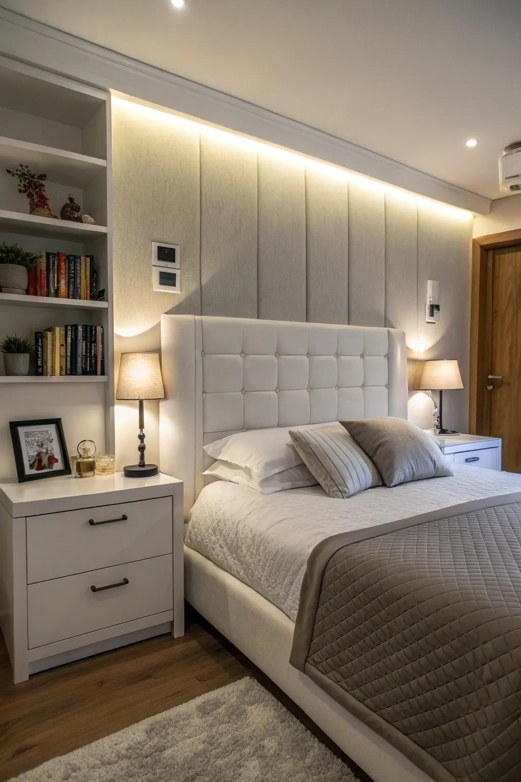 Advanced lighting provides a customizable ambiance.