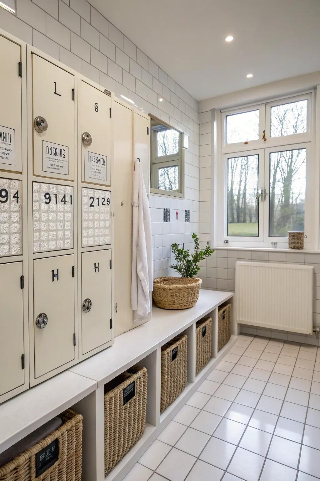 Personal holding spaces give staff organization and ease.