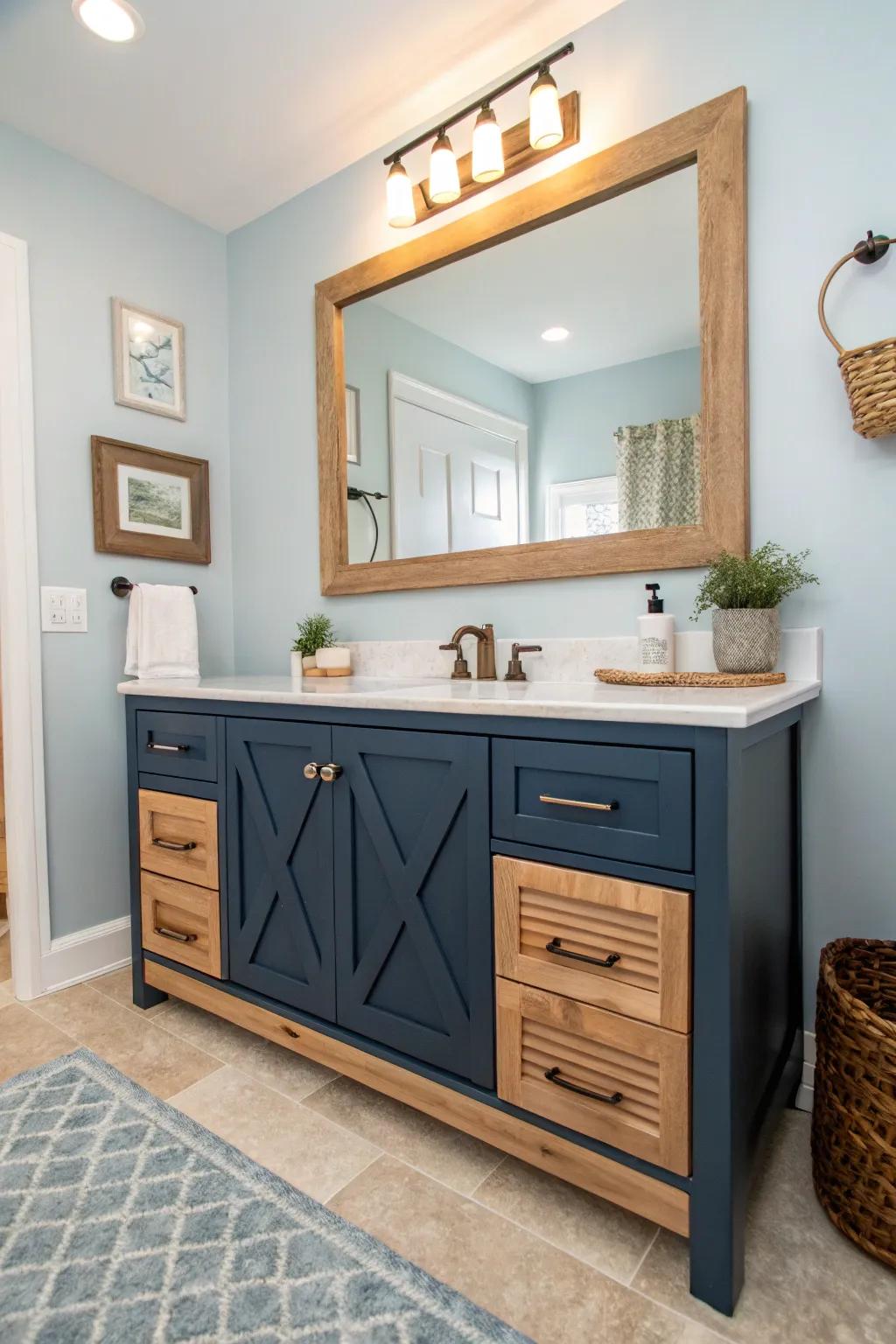 Natural components introduce coastal vibes.