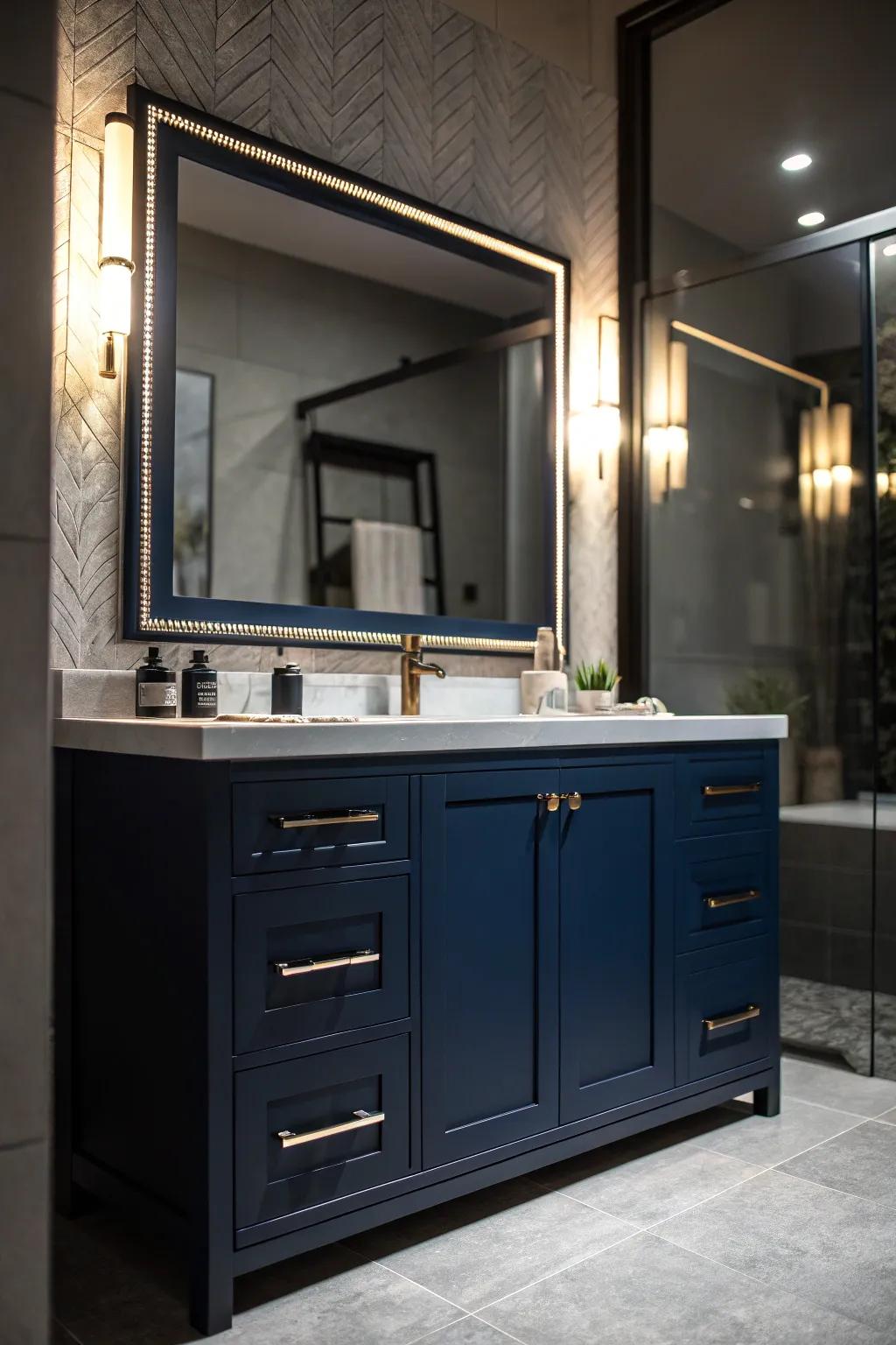 Accent illumination introduces drama and focus.