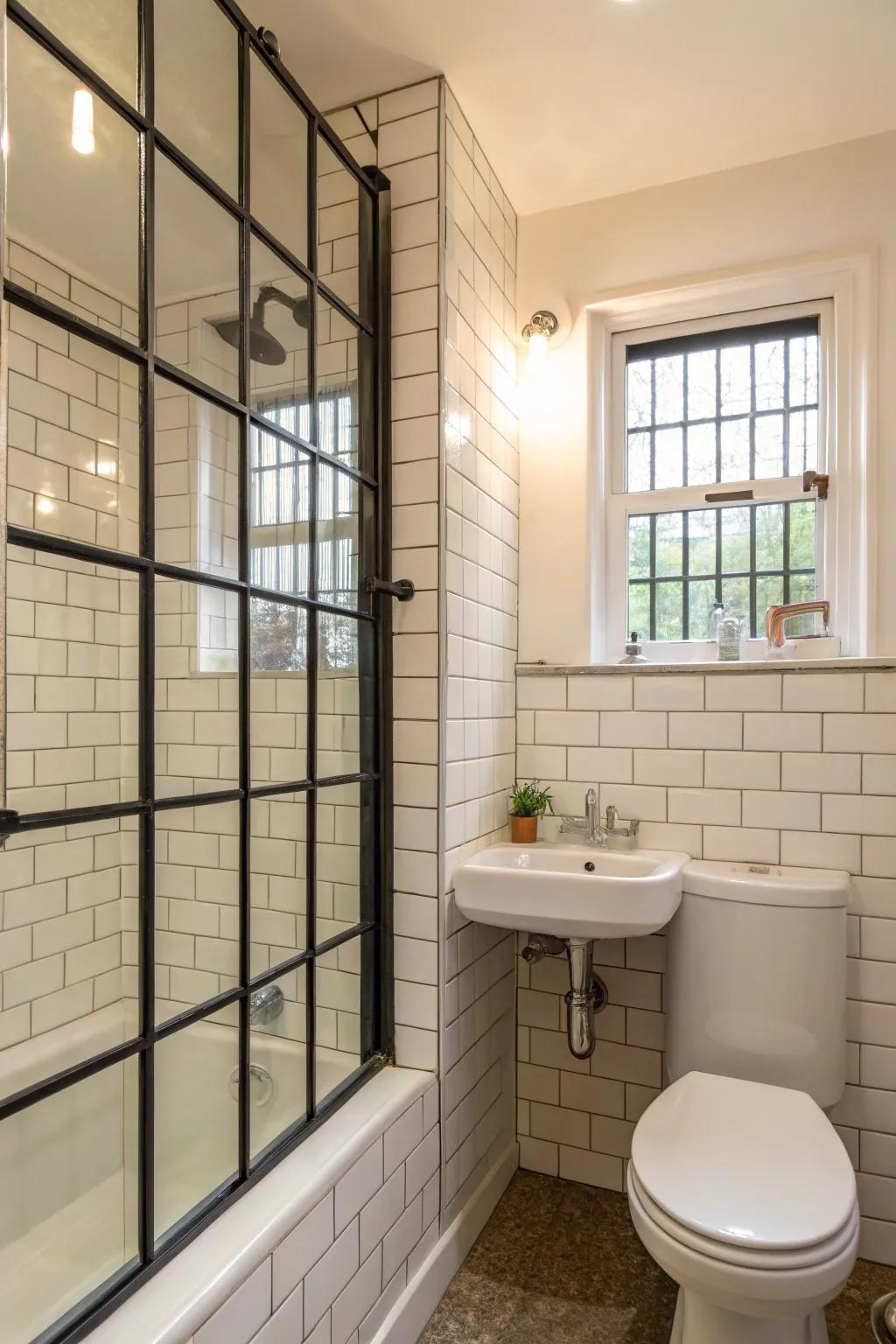 Windowpane screens proffer a contemporary farmhouse sensation.