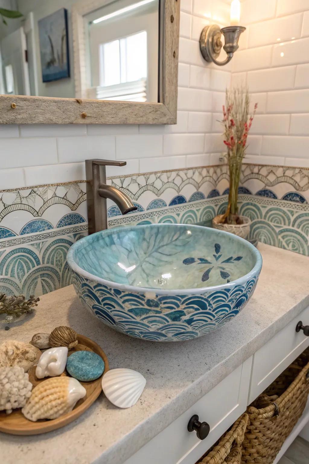 A show-stopping washbasin encompasses singular characteristics plus aggressive charm.