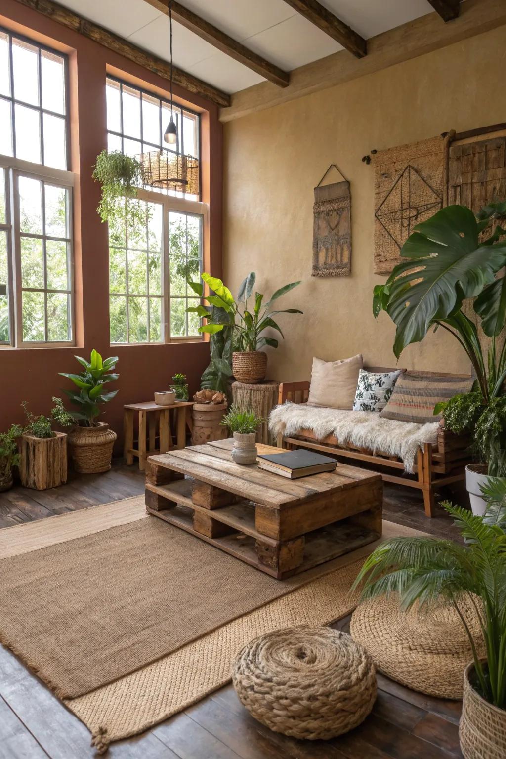 Conscious composition merges panache with ecological mindfulness.