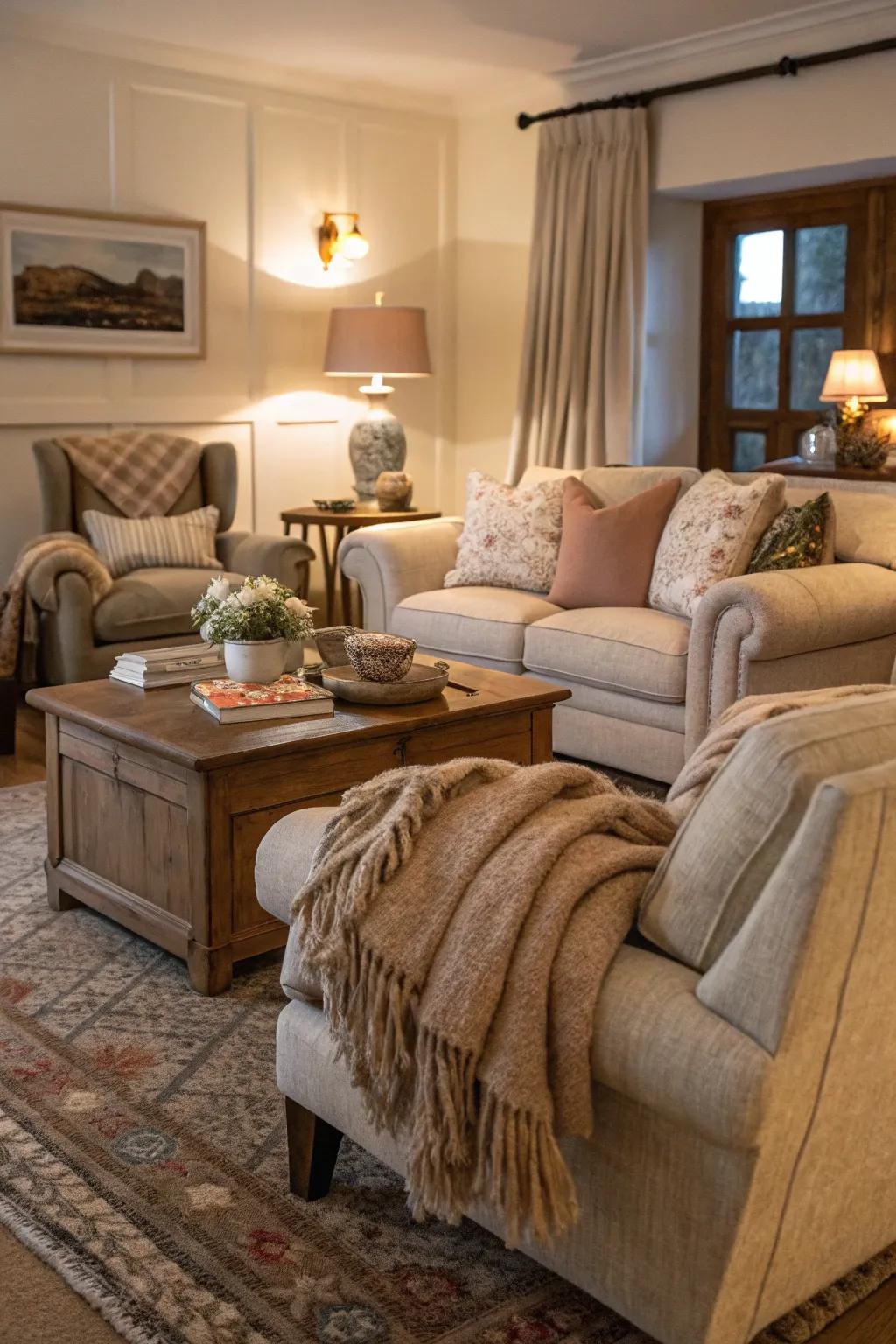 Comfortable furnishings transform your room into a serene getaway.