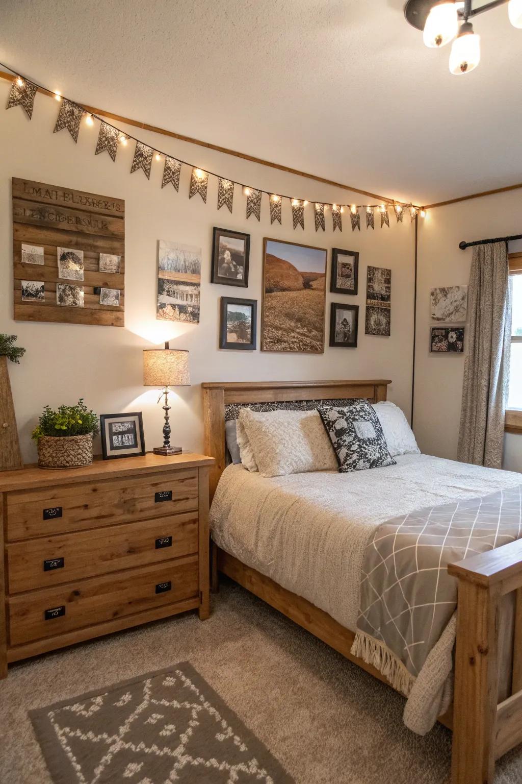 Individual touches render the space distinctly yours.