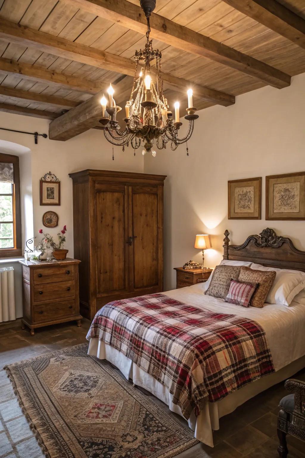 Chandeliers deliver a romantic glimmer.