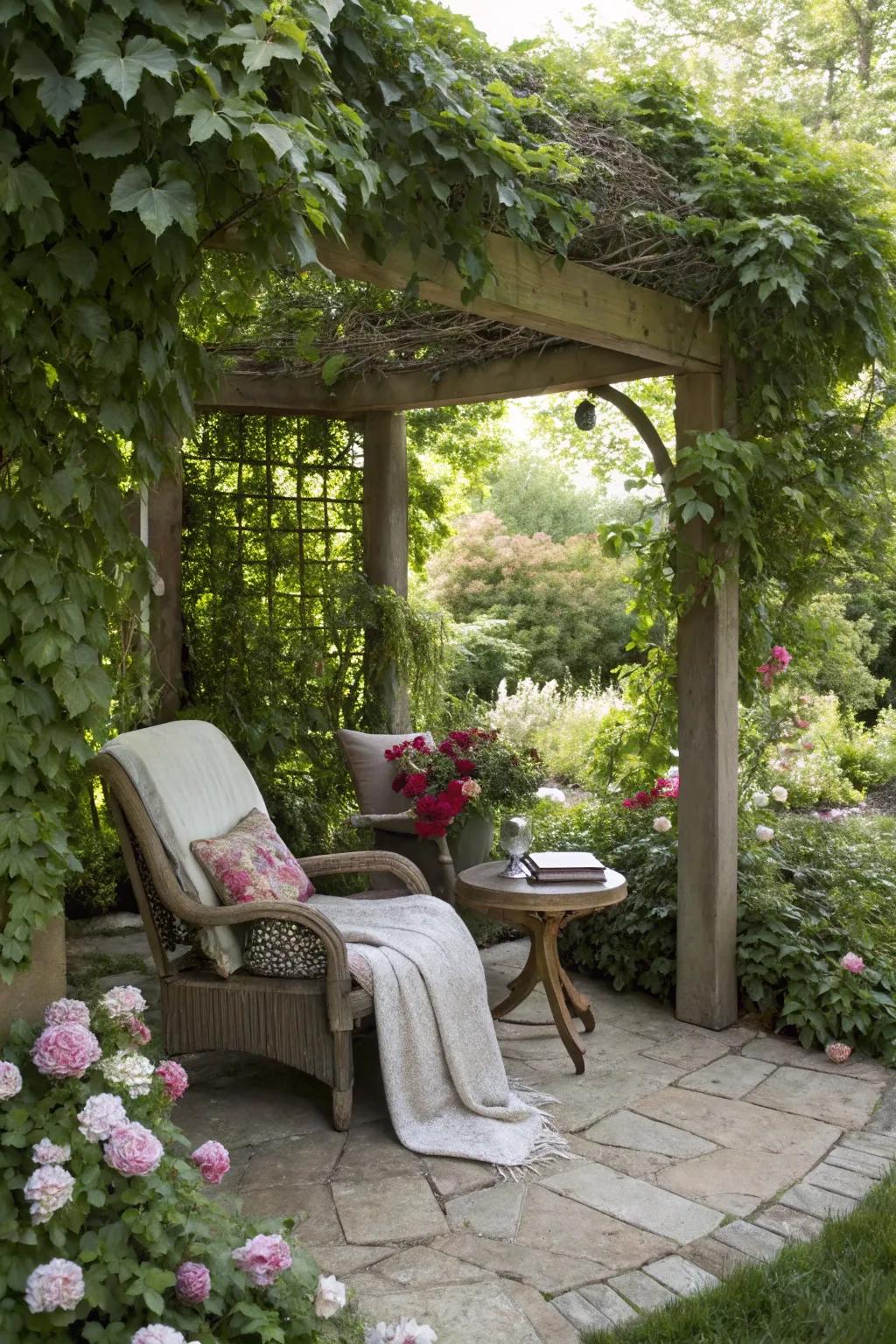 Delight in reading while encircled by nature.