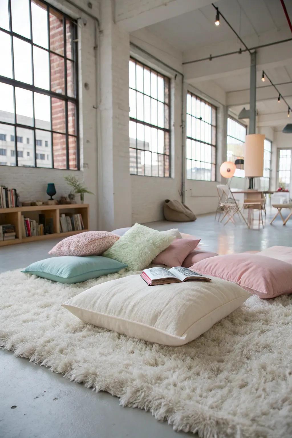 Lofts provide a tranquil escape for reading and unwinding.