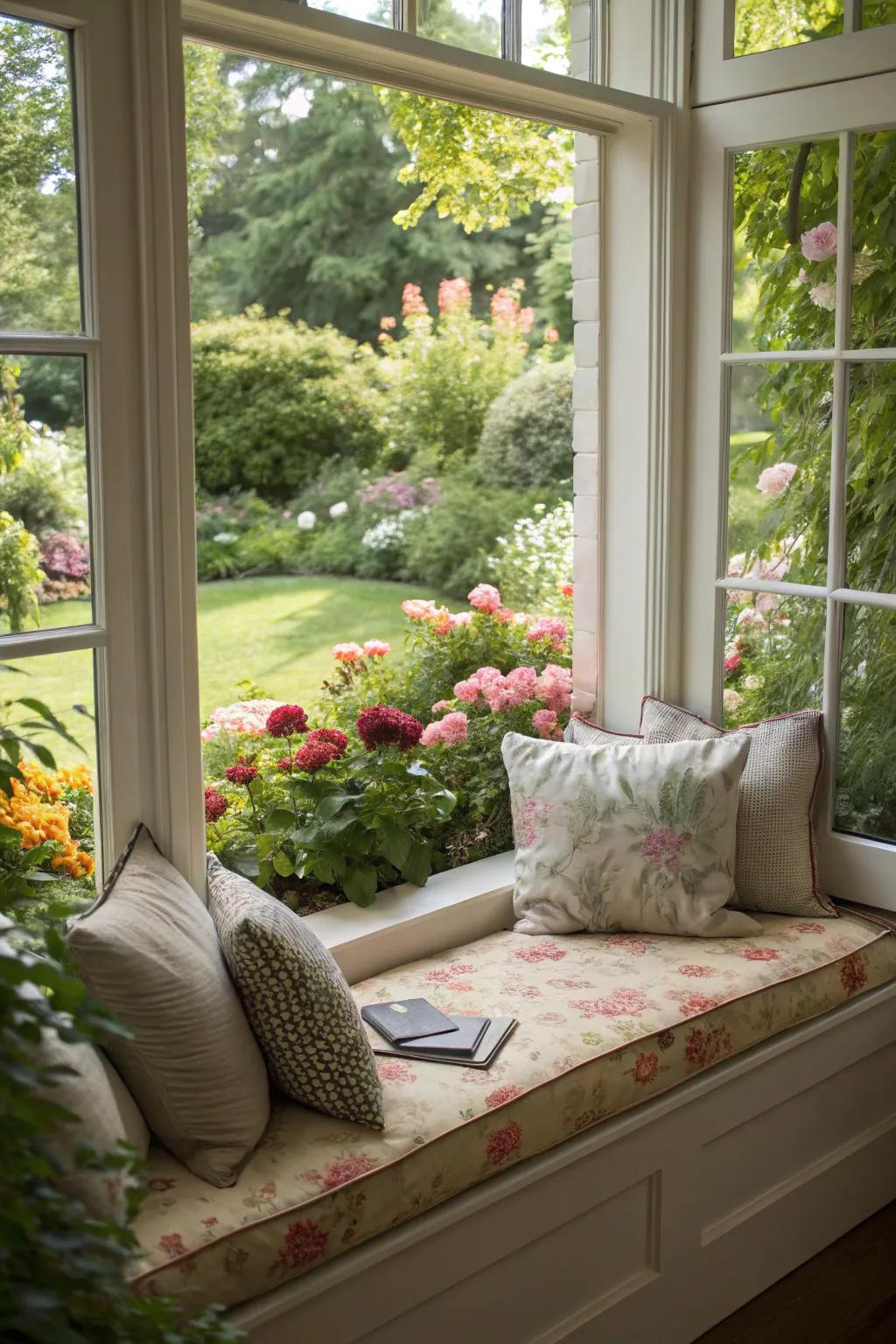 Allow natural light and views of the garden to elevate your reading.