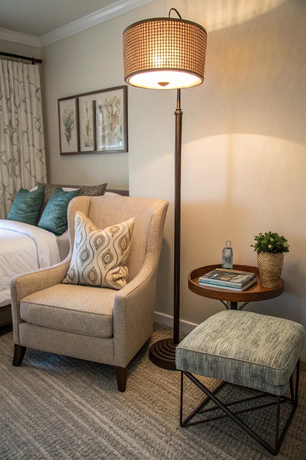 Floor lamps as functional decor.