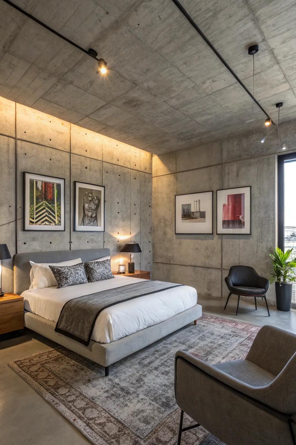 Concrete adds an industrial chic edge to contemporary spaces.