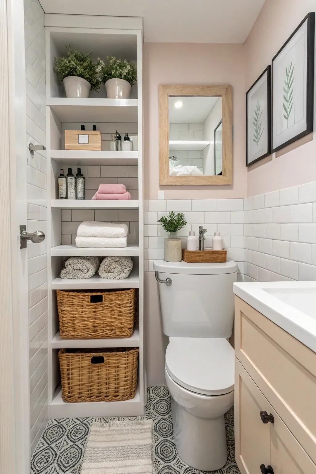 Every nook offers potential for storage and style.