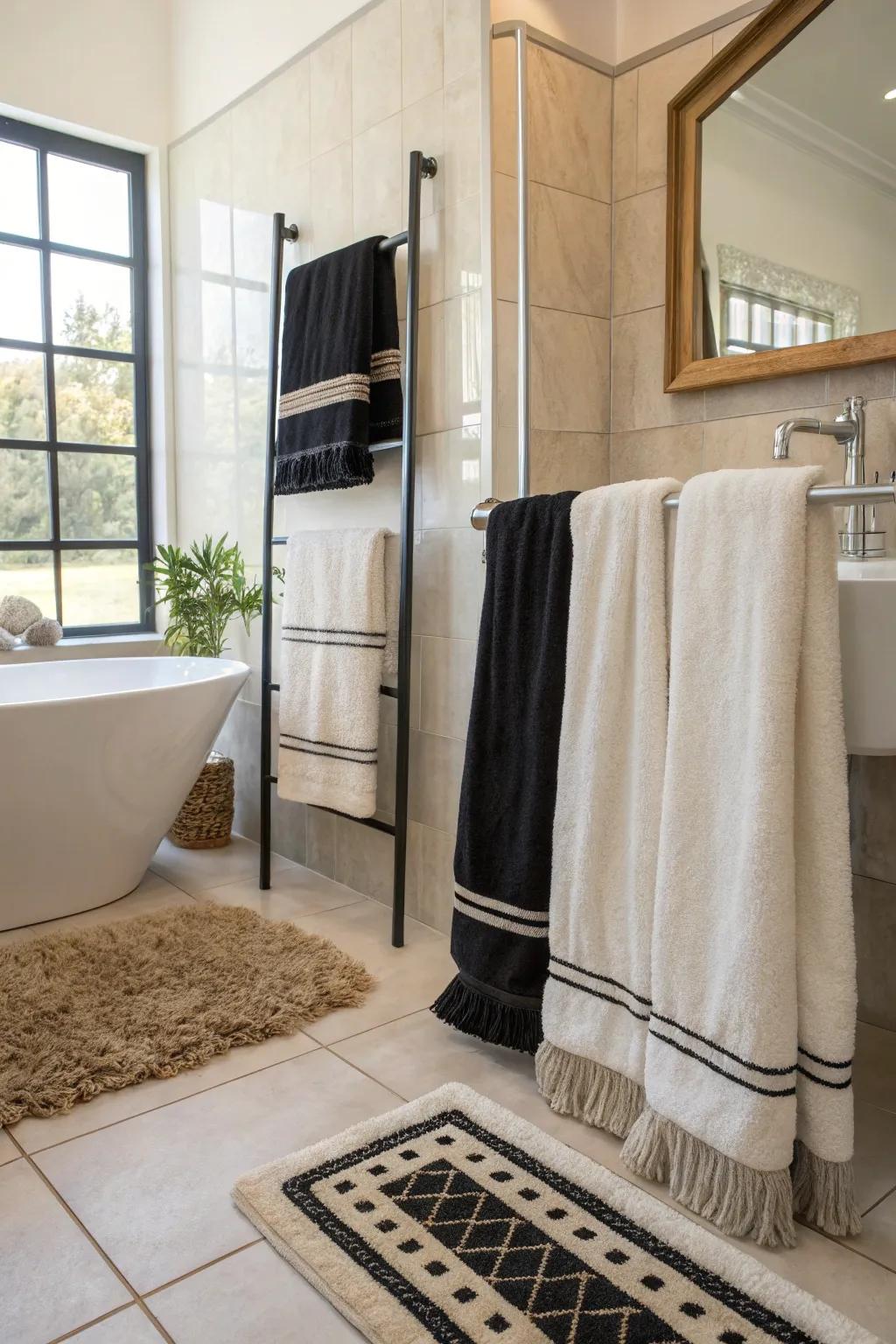 Textured textiles add comfort and style.