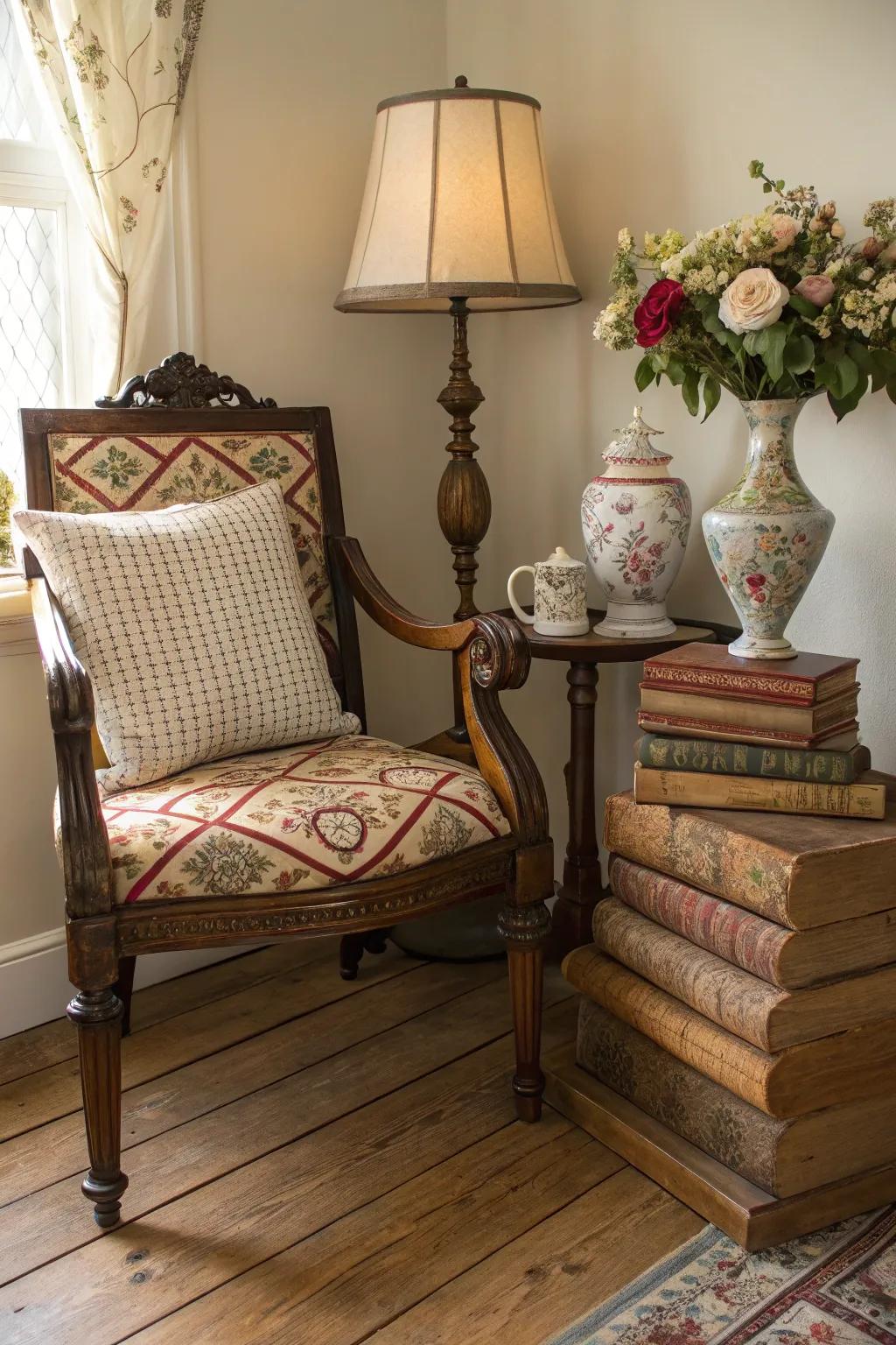 Vintage pieces bring charm and history to your space.