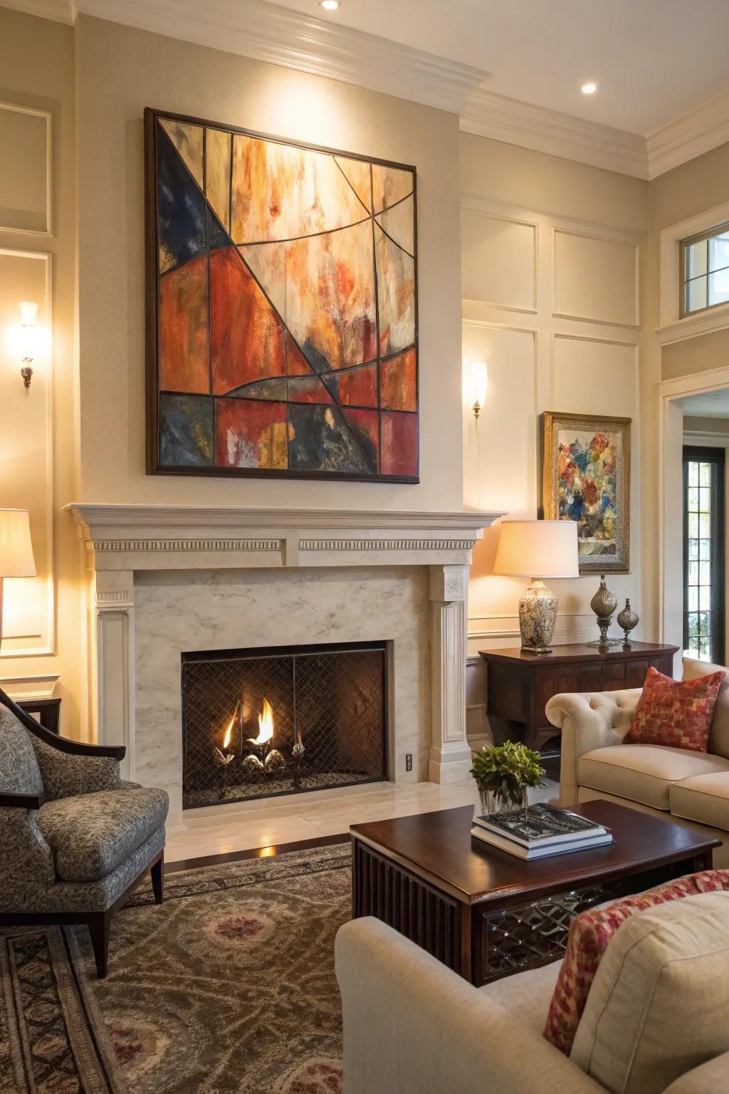 Large art serves as the focal point for any area.