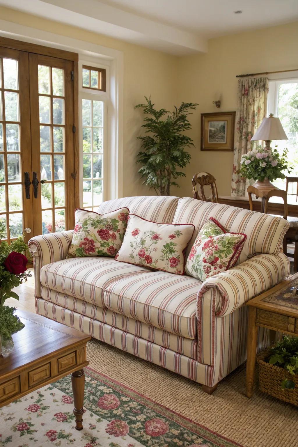 Combining designs adds dimension and visual intrigue.