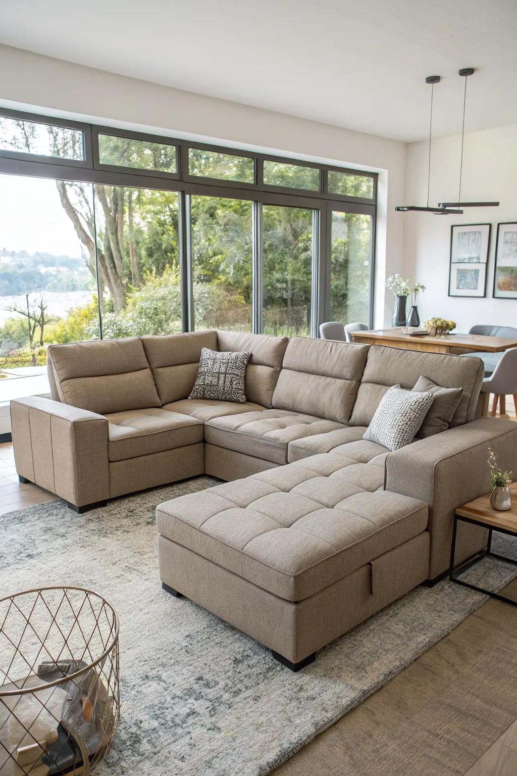 Adaptable furniture blends style with function.