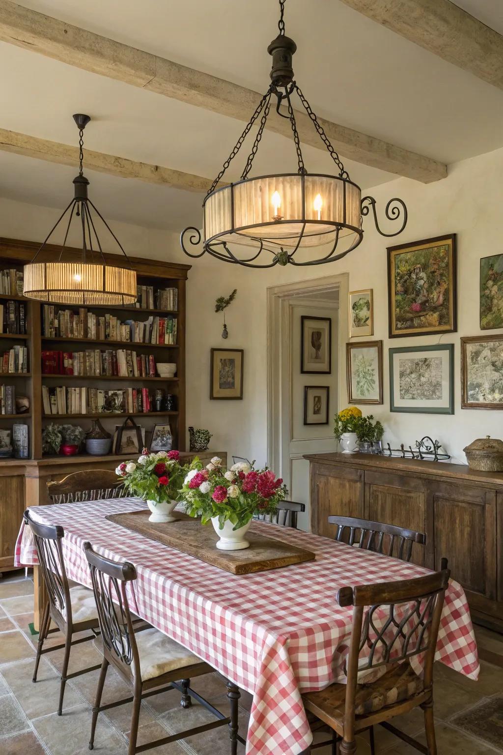 Wrought iron adds depth and character.