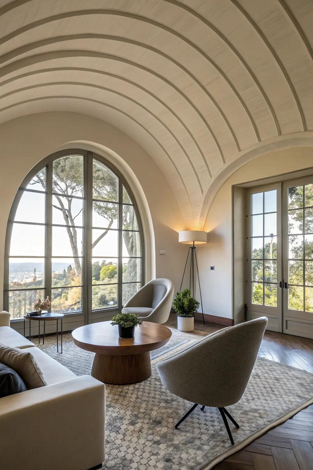 Arcuate designs fabricate captivating architectural attributes.